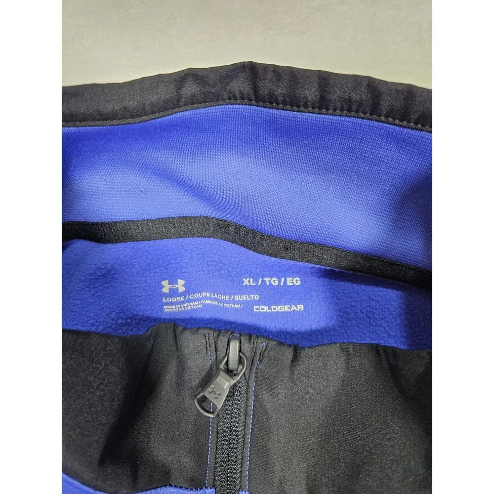 Under Armour Men's Armour Fleece Storm ½ Zip 1357084 Blue/Black Size XL EUC - Picture 2 of 10